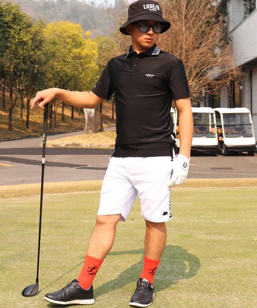 ポロシャツ (RM)「LUXE/R GOLF」COOL ＆ DRY ストレッチ スムース ロゴ