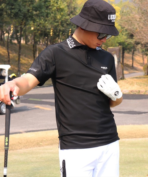 ポロシャツ (RM)「LUXE/R GOLF」COOL ＆ DRY ストレッチ スムース ロゴ