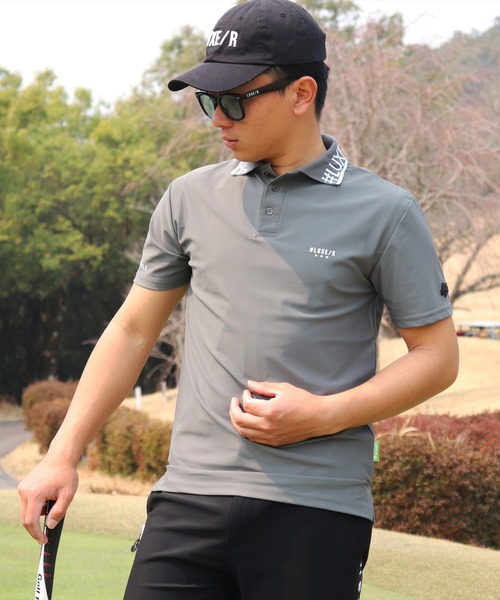 ポロシャツ (RM)「LUXE/R GOLF」COOL ＆ DRY ストレッチ スムース ロゴ