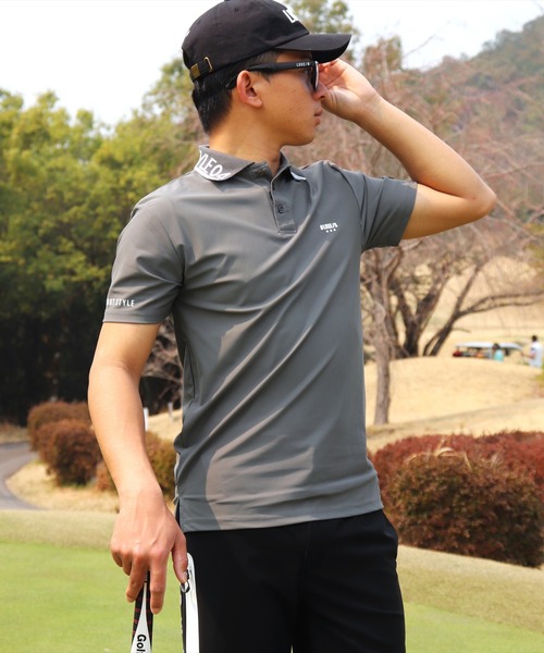 ポロシャツ (RM)「LUXE/R GOLF」COOL ＆ DRY ストレッチ スムース ロゴ