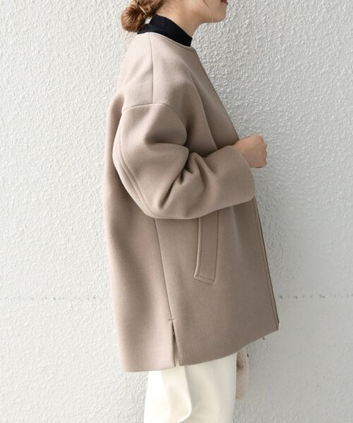 SHIPS any 「SHIPS any」 ノーカラーコート 40 ベージュ レディース