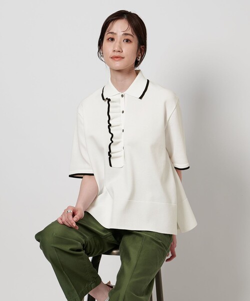 新品ユナイテッドアローズ　フリル付きニットトップス UNITED ARROWS｜ミニマルフリル ニット 5SL | Rakuten Fashion