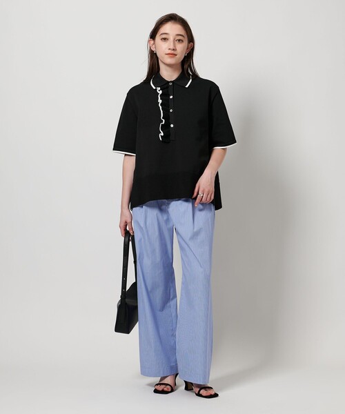 新品ユナイテッドアローズ　フリル付きニットトップス UNITED ARROWS ニット セーター ミニマルフリル 5SL レディース