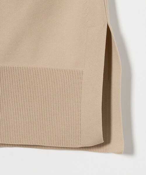 ユナイテッドアローズ　ミニマルフリル ニット5SL ベージュ ミニマルフリル ニット 5SL（ニット/セーター）｜UNITED ARROWS