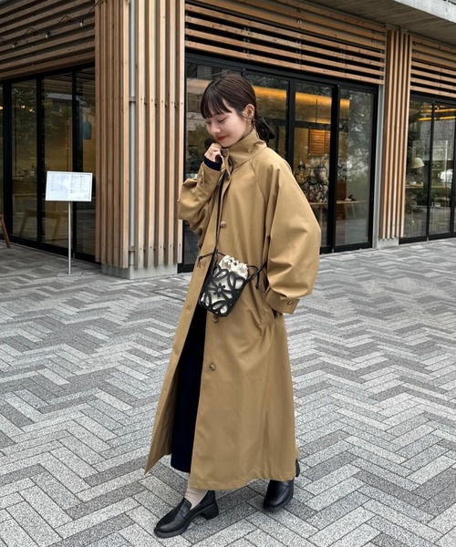 hinari（ヒナリ） ステンカラーコート SMALL アイボリー レディース