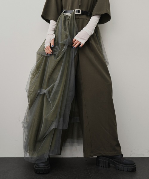 LA BELLE ETUDE（ラベルエチュード） スカート レザーベルト×Carrie