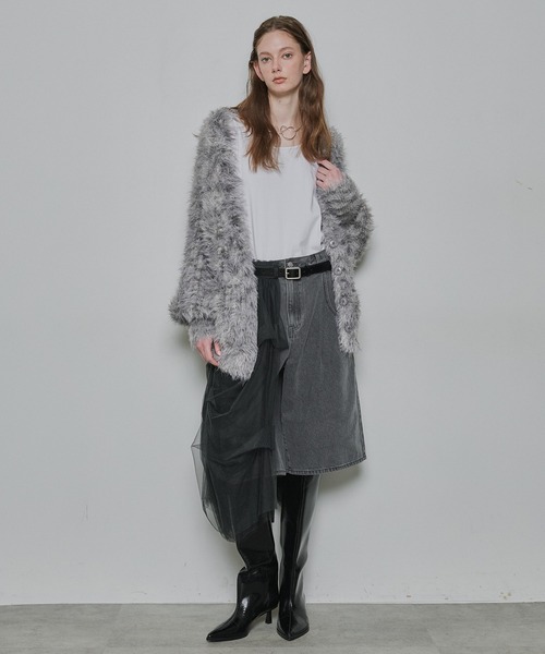 LA BELLE ETUDE（ラベルエチュード） スカート レザーベルト×Carrie