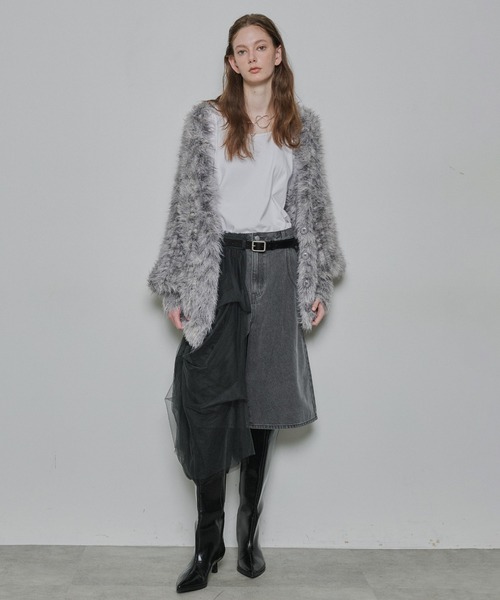 スカート LA BELLE ETUDE LA BELLE ETUDE（ラベルエチュード） フレアスカート FREE ブラウン