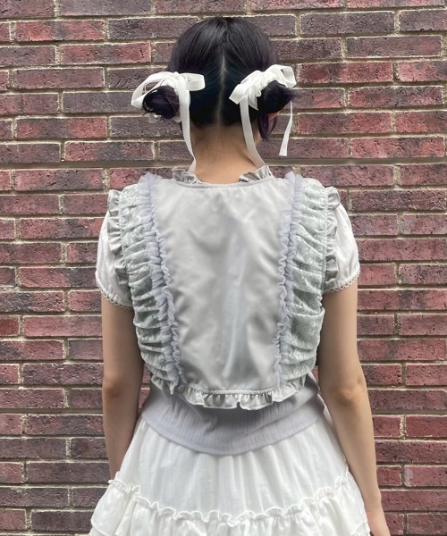 ベスト ジレ LACE FRILL POCKET ベスト レディース | Candy Stripper | 09