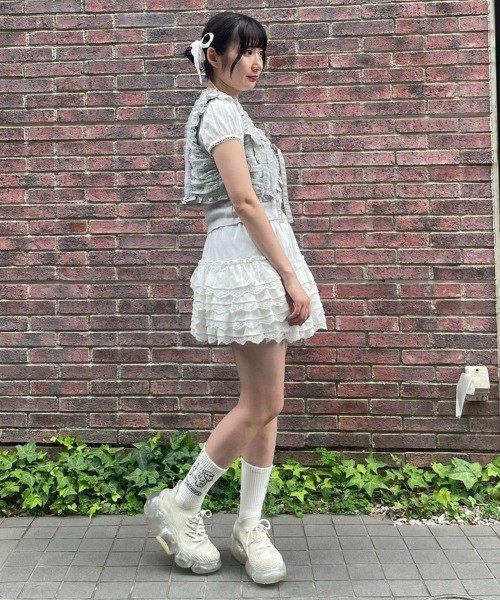 ベスト ジレ LACE FRILL POCKET ベスト レディース | Candy Stripper | 12