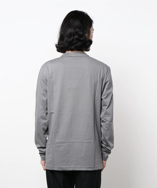 「Calvin Klein」 長袖Tシャツ M ダークグレー メンズ