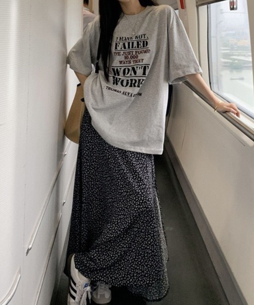 tシャツ ロゴプリントオーバーサイズTシャツ レディース