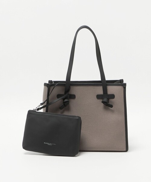 GIANNI CHIARIN/ブラックレザートートバッグ GIANNI CHIARINI ジャンニキアリーニ トートバッグ DORY ドリー