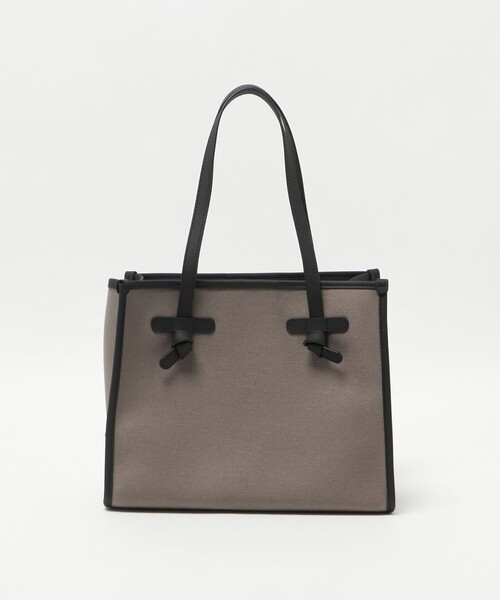 【美品】GIANNI CHIARINI トートバッグ ベージュ/ブラック ジャンニキアリーニ トートバッグ マルチェッラ Mサイズ