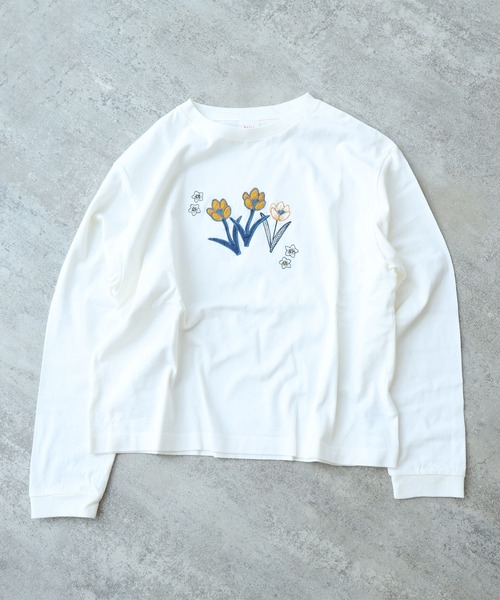 週末値下げ☆ビュルデサボン☆トップス bulle de savon（ビュルデサボン） tシャツ クロッカス アップリケ