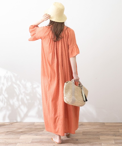 URBAN RESEARCH Sonny Label 半袖ワンピース FREE オレンジ レディース