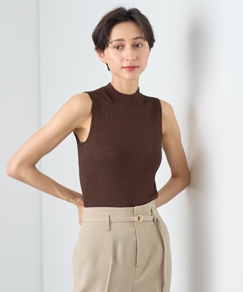 ANAYI（アナイ） ノースリーブニット 38 ピンクベージュ レディース