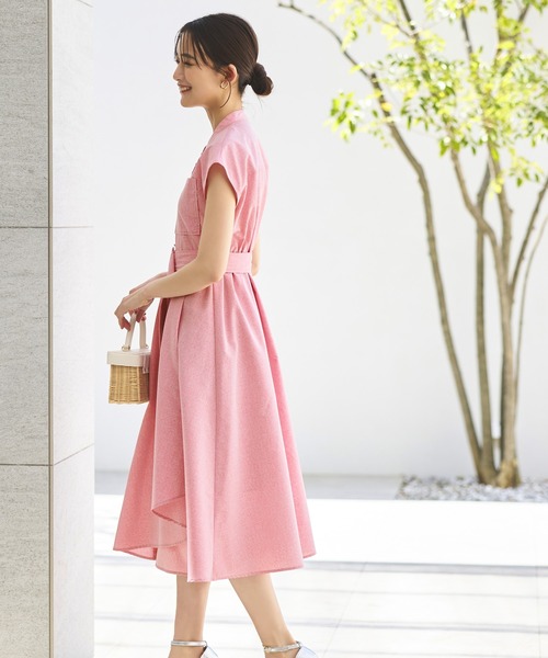 「RUIRUE BOUTIQUE」 半袖ワンピース M ライトグリーン レディース_画像3