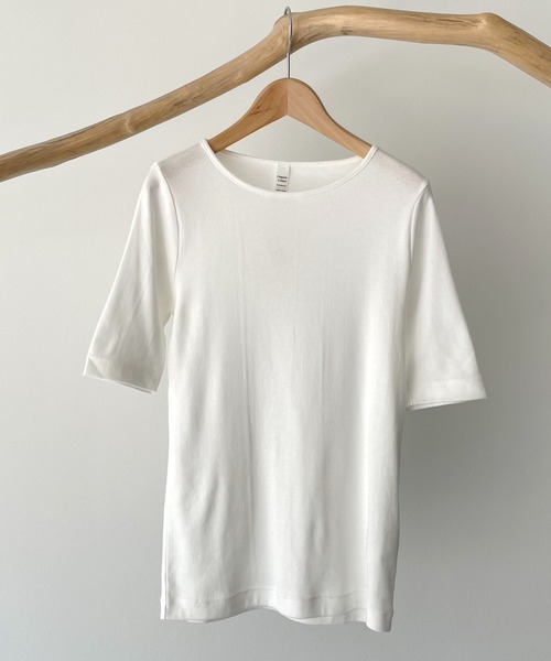 「CANAL JEAN」 「harmonie」半袖カットソー ONE SIZE ネイビー レディース_画像8
