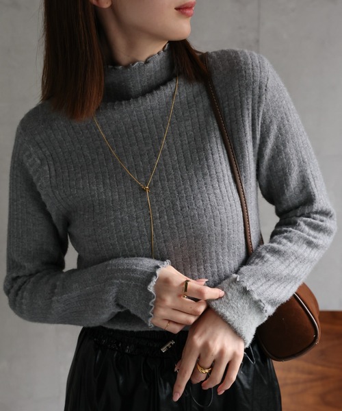 sakishimatokyo ニット セーター 「ふんわり」裏シャギー プチ