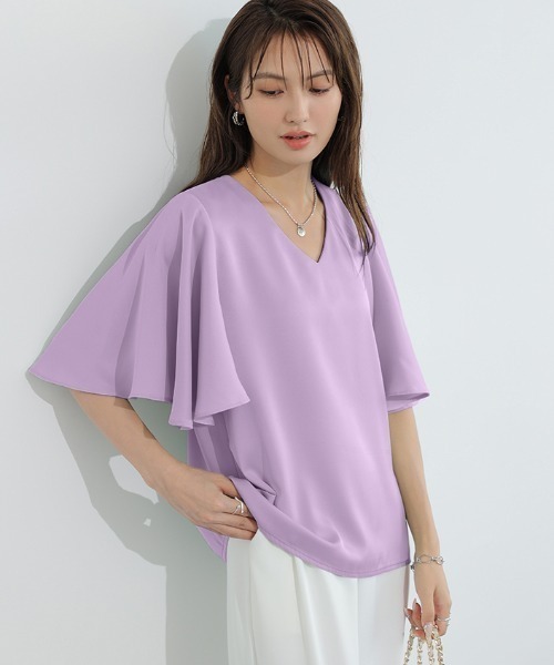 「COCOMOMO」 半袖ブラウス M ベージュ レディース_画像8