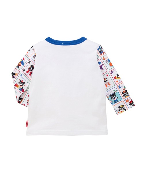 tシャツ アルファベット総柄長袖Tシャツ キッズ 子供服 男の子 女の子の画像