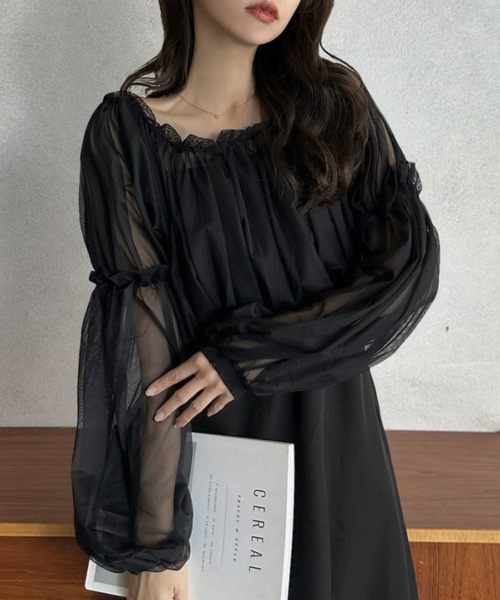 Eclat one ワンピース 「Eclat one」3WAY フレアシルエット チュール