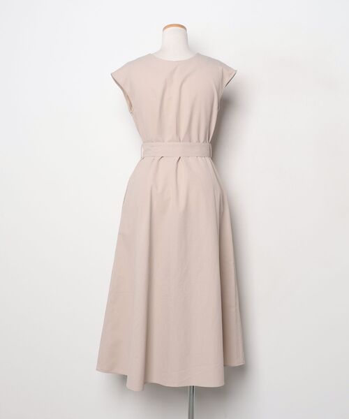 「NANO universe」 半袖ワンピース 36 ベージュ レディース_画像2