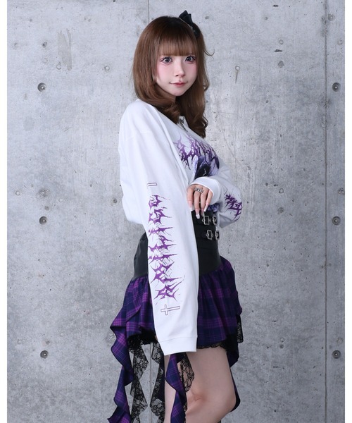 Amilige（アミリージュ） tシャツ Toxic TeddyプリントロングTシャツ