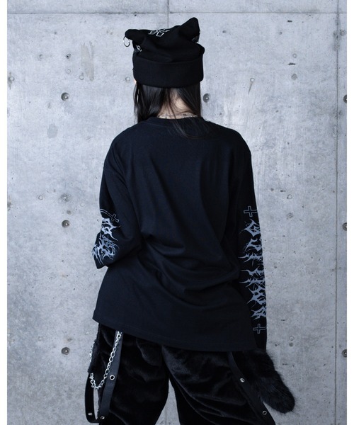 Amilige（アミリージュ） tシャツ Toxic TeddyプリントロングTシャツ
