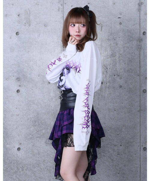 Amilige（アミリージュ） tシャツ Toxic TeddyプリントロングTシャツ
