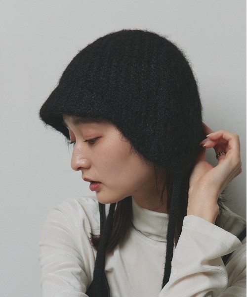 ad thie（アドティエ） ニット帽 ニットキャップ イヤーフラップ