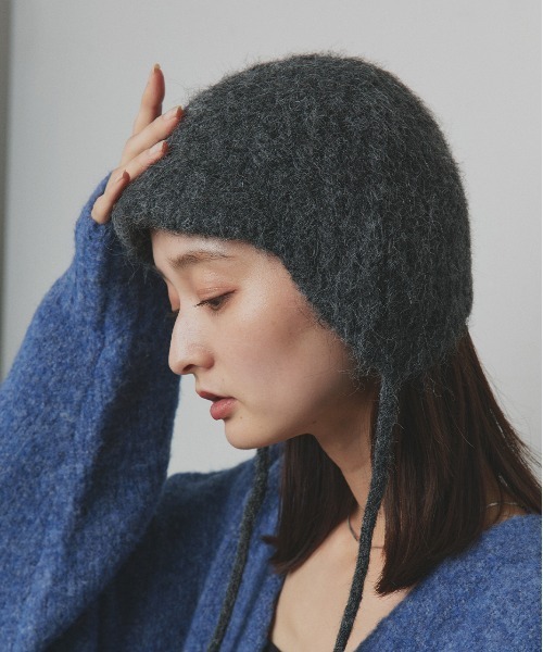 【新品未使用⭐️】トラスミック　イヤーフラップ ニットキャップ ad thie（アドティエ） ニット帽 ニットキャップ イヤーフラップ