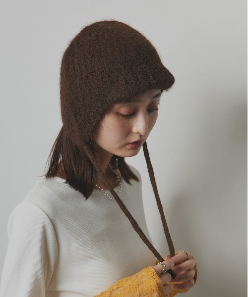 ad thie（アドティエ） ニット帽 ニットキャップ イヤーフラップ