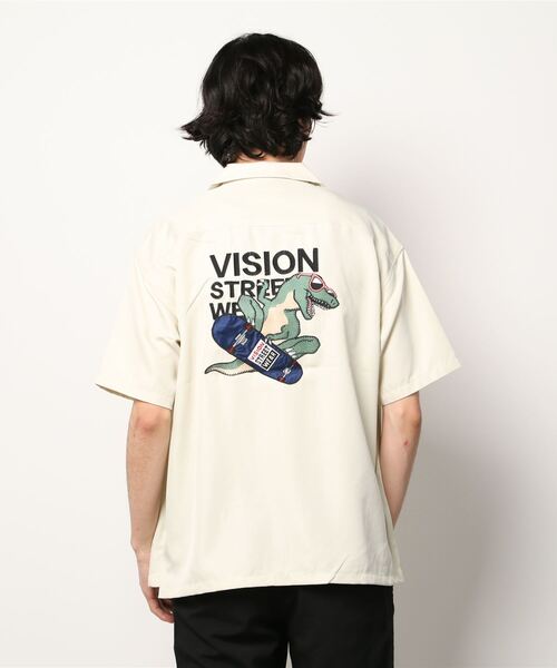 「VISION STREET WEAR」 半袖シャツ L ブラック メンズ_画像4