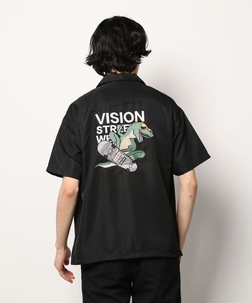 「VISION STREET WEAR」 半袖シャツ L ブラック メンズ_画像5