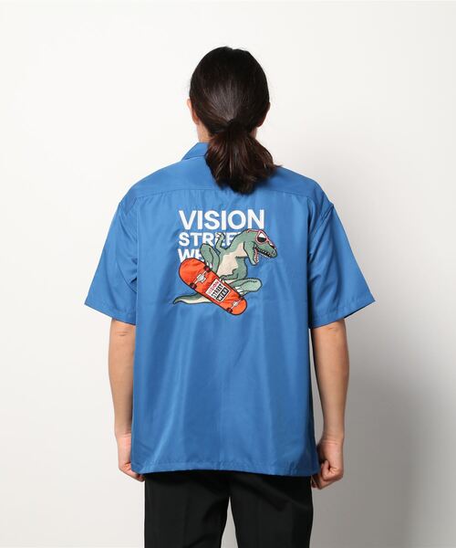 「VISION STREET WEAR」 半袖シャツ L ブラック メンズ_画像6