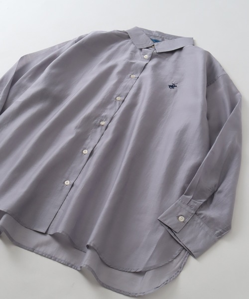 「BEVERLY HILLS POLO CLUB」 長袖シャツ M オフホワイト レディース_画像4