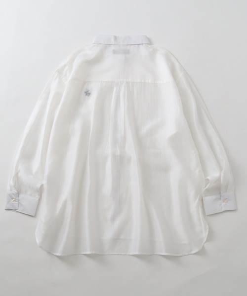 「BEVERLY HILLS POLO CLUB」 長袖シャツ M オフホワイト レディース_画像8