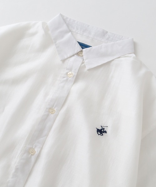 「BEVERLY HILLS POLO CLUB」 長袖シャツ M オフホワイト レディース_画像9