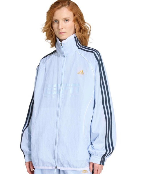未使用級✨アディダス　トラックトップ　メッシュジャケット　ブルゾン　Lサイズ 中古・古着通販】adidas (アディダス) メッシュトラックトップ ブルー