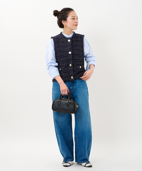 「B.C STOCK」 「Simplicite」ニットベスト FREE ピンク レディース_画像2