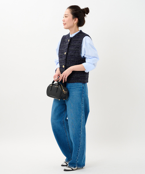 「B.C STOCK」 「Simplicite」ニットベスト FREE ピンク レディース_画像4