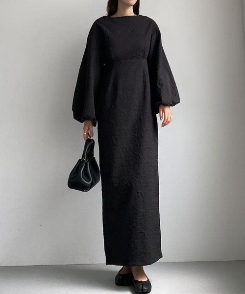 「Louere」 長袖ワンピース LARGE ベージュ レディース_画像4