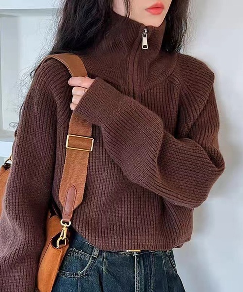 「INASTUDIOS」 「this is」長袖ニット FREE レッド レディース_画像7