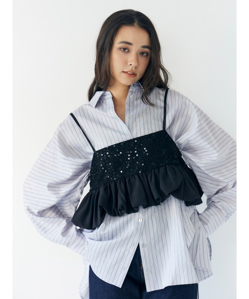 Ungridスパンコールキャミソールトップス2点セット✨1個売りOK Ungrid（アングリッド） キャミソール スパンコールバルーンビスチェ