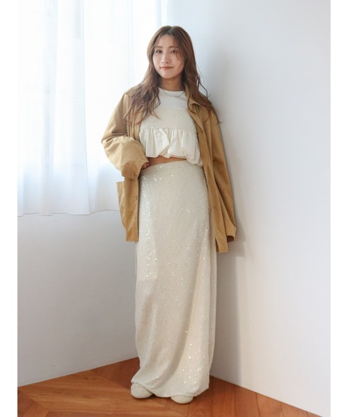 Ungridスパンコールキャミソールトップス2点セット✨1個売りOK Ungrid（アングリッド） キャミソール スパンコールバルーンビスチェ