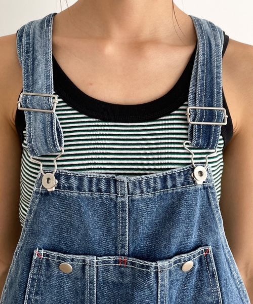 CANAL JEAN（キャナルジーン） オーバーオール ONE SIZE ブルー