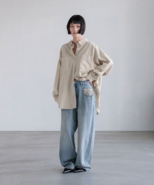 ブラウス シャツ アソートデニムＢＩＧシャツ　606472 レディース | LOWRYS FARM | 13