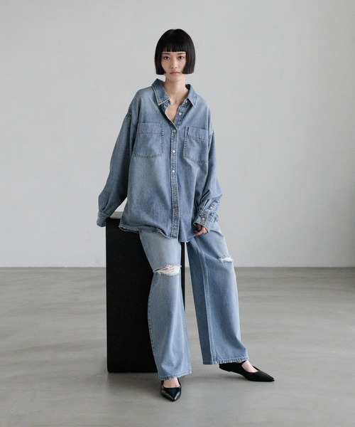 ブラウス シャツ アソートデニムＢＩＧシャツ　606472 レディース | LOWRYS FARM | 16